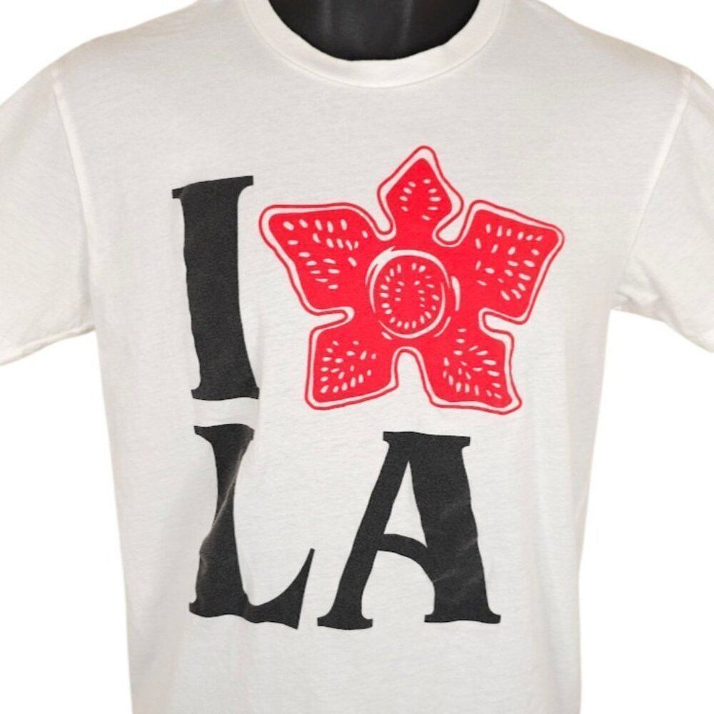 Stranger Things T Shirt Mens Size Small White Demogorgon Netflix Horror Scifi TV